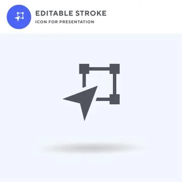 Transform icon vector, filled flat sign, solid pictogram isolated on white, l 스톡 일러스트