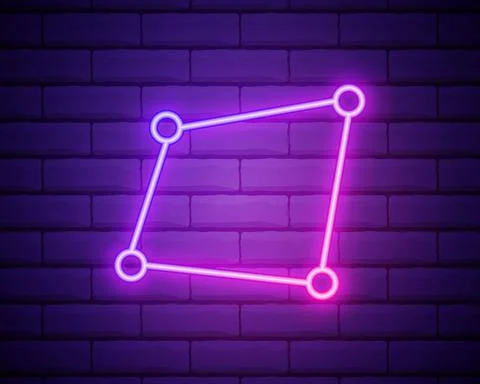 Transform tool neon outline icon.Glowing linear style sign for mobile concept Ilustración de archivo