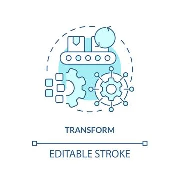 Transform turquoise concept icon Illustrazione stock