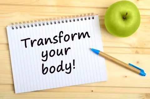 Transform your body words 스톡 사진