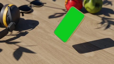 Transform your phone into a tablet by taking a picture, with the effect of ru Stock Footage 260940291