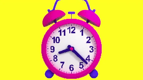 Transformation of a 3D pixel into a digital alarm clock Stock Footage 205567441