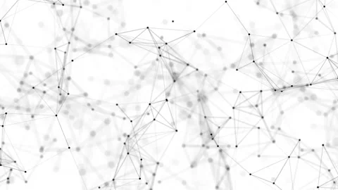 Transformation of the figure.Abstract digital data nodes and connection paths Stock Footage 94994649