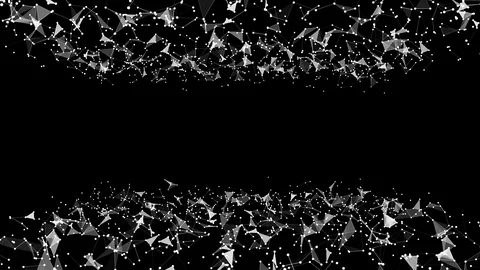 Transformation of flickering plexus pattern of future innovation technology Stock Footage 123496259