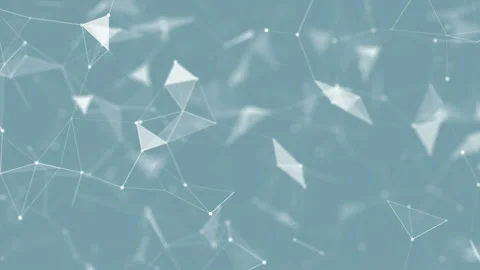 Transformation of a geometric field. Depth of field.Technology network loop Stock Footage 96145745