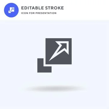 Transformation icon vector, filled flat sign, solid pictogram isolated on white Stock Illustration