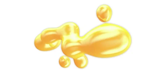 Transformation of the liquid bubble. Abstract shape change Stock Footage 154449931