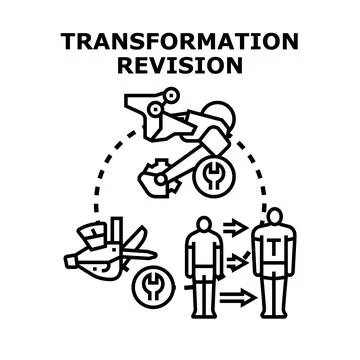 Transformation revision process for innovation and modernization Stock Illustration