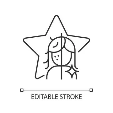 Transformation show linear icon Stock Illustration