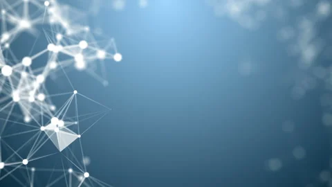 Transformation with triangles. Depth of field. Digital abstract background Stock Footage 101422412