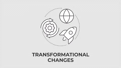Transformational changes animated line concept icon Stock Footage 345258229