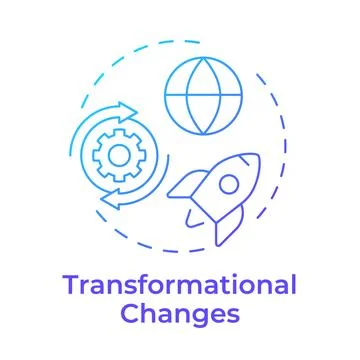 Transformational changes blue gradient concept icon Stockillustratie