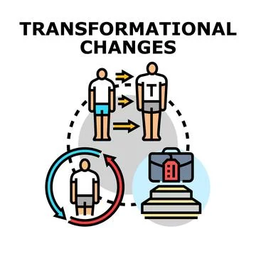 Transformational changes leading to personal and career development Stock Illustration
