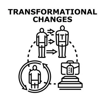 Transformational changes leading to personal and career development Stock Illustration