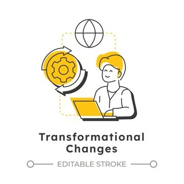 Transformational changes modern linear concept icon Illustrazione stock