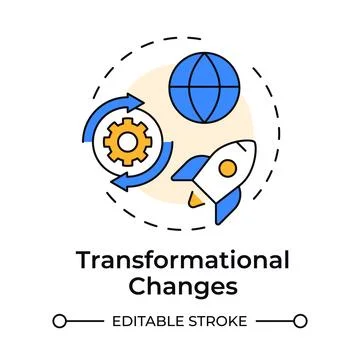 Transformational changes multi color concept icon Stockillustratie