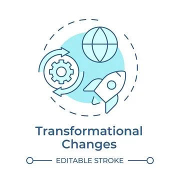 Transformational changes soft blue concept icon Stockillustratie
