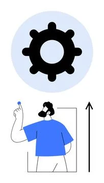 Transformational Growth Through Innovation and Technology Optimization Stock Illustration
