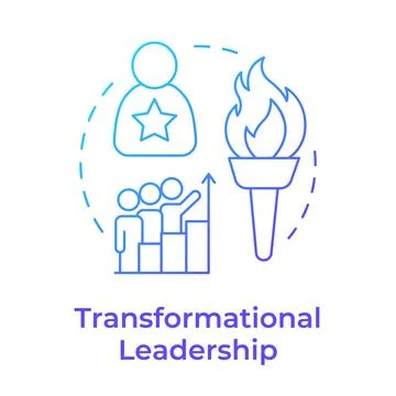 Transformational leadership blue gradient concept icon Stockillustratie