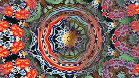 Transformative Kaleidoscope Loop Visuals Luxuria Luxurious Classicism Stock Footage 307728283