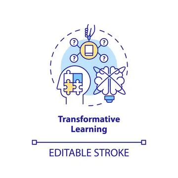 Transformative learning concept icon Stock Illustration