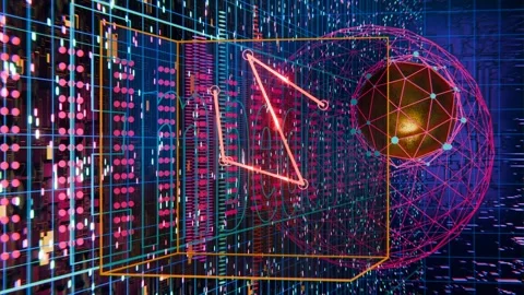 Transformer Architecture: Dynamic Summation of Embedding Vectors in Action. 3D Stock Footage 272810996