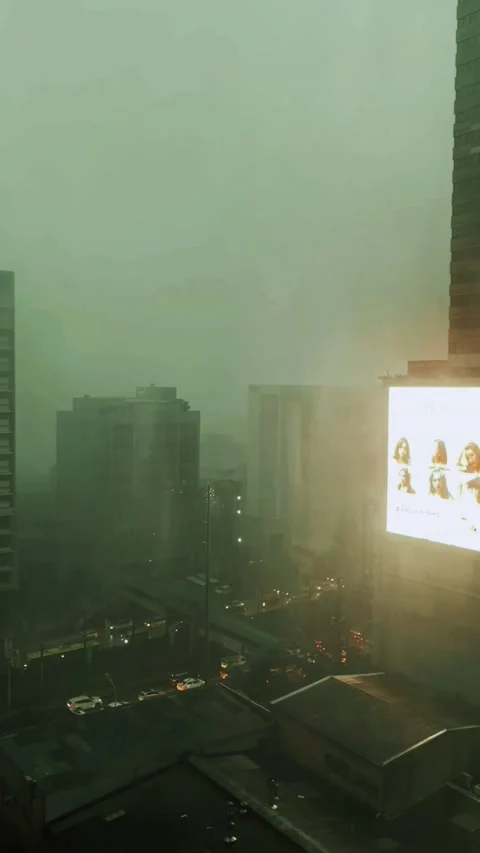 Transformer Blows During Heavy Rain in Mandaluyong, Mandaluyong, Philippines - 2 Stock-Footage 252151366