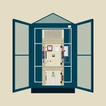 Transformer, electric shield Stock Illustration