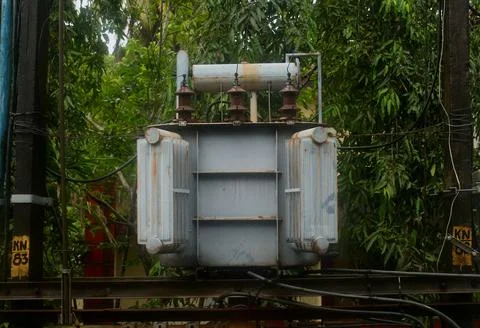 Transformer electrical in the post Stock Photos