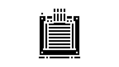 Transformer electronic component glyph icon animation Stock Footage 326155876