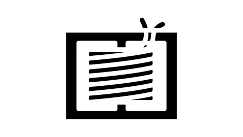 Transformer electronic component glyph icon animation Stock Footage 326745435