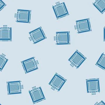 Transformer electronic component glyph seamless pattern Illustrazione stock