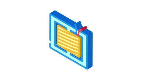 Transformer electronic component isometric icon animation Stock Footage 327292969