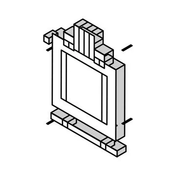 Transformer electronic component isometric icon vector illustration Stock Illustration