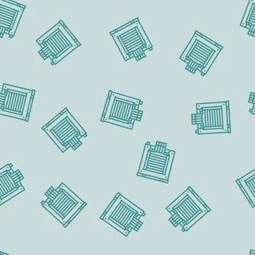 Transformer electronic component line seamless pattern Stock Illustration