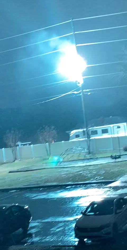 Transformer Explodes in Fort Oglethorpe, Fort Oglethorpe, Georgia, USA - 02 Jan  Stock-Footage 205197464