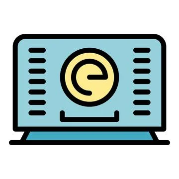 Transformer generator icon vector flat Illustrazione stock