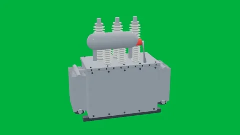 Transformer grid 3d loop green screen 스톡 동영상 342914215