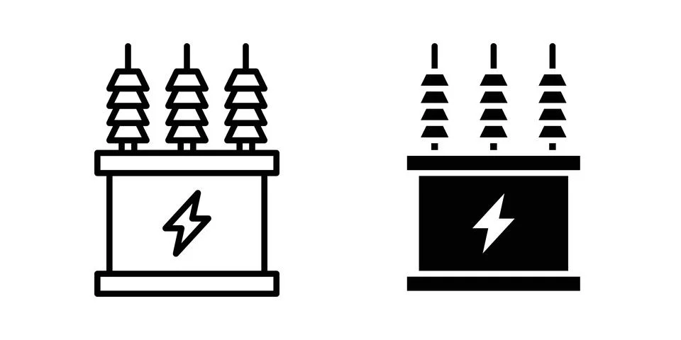 Transformer icon vector design illustrations Illustrazione stock