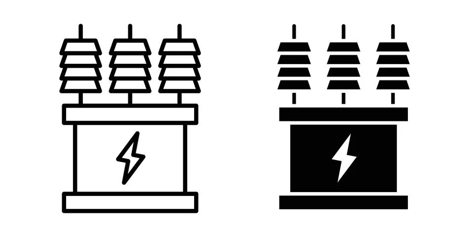 Transformer icon vector, symbol, logo illustrations Illustrazione stock