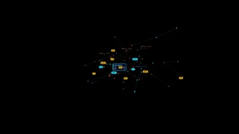 Transformer Neural Network 3D Training Data Flow Visualization Stock Footage 332267940