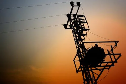 Transformer sunset Stock Photos