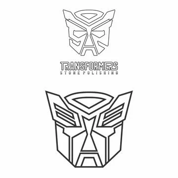Transformers head logo. Lineart design concept. Ilustración de archivo