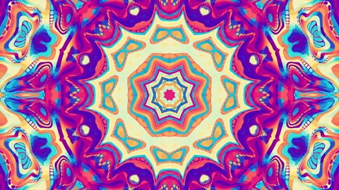 Transforming abstract mandala. 4k loop footage. Sacred symbol. Art mosaic Stock Footage 240651076