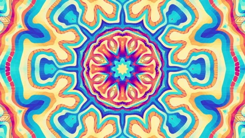 Transforming abstract mandala. 4k loop footage. Sacred symbol. Art mosaic Stock Footage 240721767