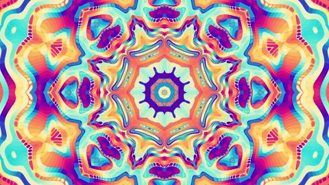 Transforming abstract mandala. 4k loop footage. Sacred symbol. Art mosaic Stock Footage 240851277