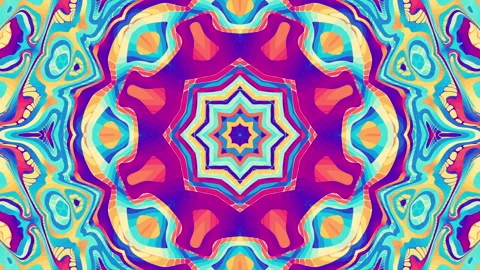 Transforming abstract mandala. 4k loop footage. Sacred symbol. Art mosaic Stock Footage 241150852