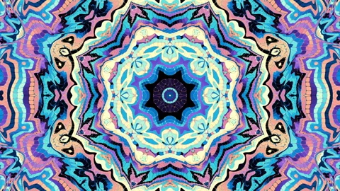 Transforming abstract mandala. 4k loop footage. Sacred symbol. Art mosaic Stock Footage 242459034