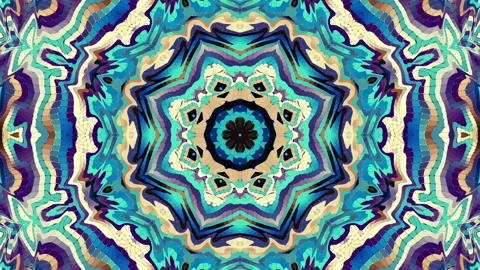 Transforming abstract mandala. 4k loop footage. Sacred symbol. Art mosaic Stock Footage 242617364