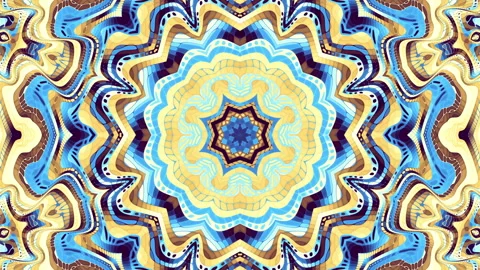 Transforming abstract mandala. 4k loop footage. Sacred symbol. Art mosaic Stock Footage 244843756